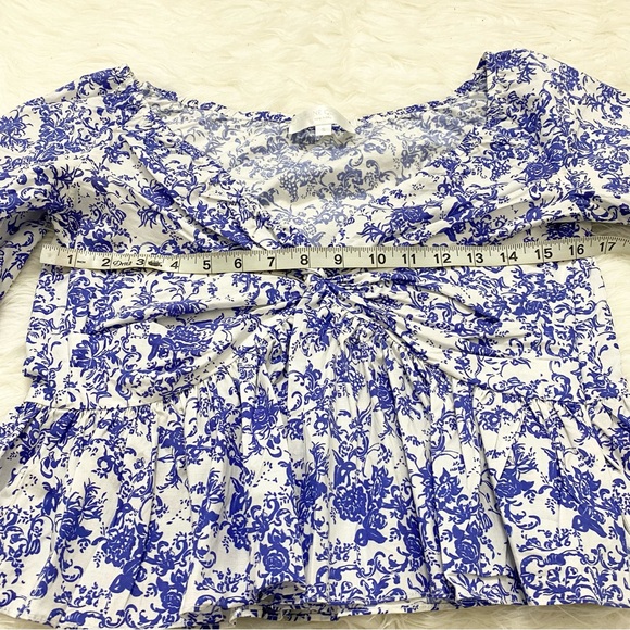 CAROLINE CONSTAS Long Sleeve Floral Blouse - Picture 3 of 7